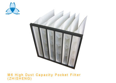 M6 High Dust Capacity Self Supporting Pocket HEPA Air Filter For Gas Turbines