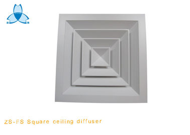 खरीदें White Powder Coated Ceiling Air Diffuser With 27.5mm Width Border , 50mm Height online manufacture