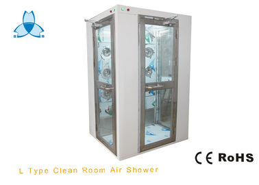 खरीदें Single Person Cleanroom Air Shower With 90 Degree Corner Doors , 800W Blow Power online manufacture