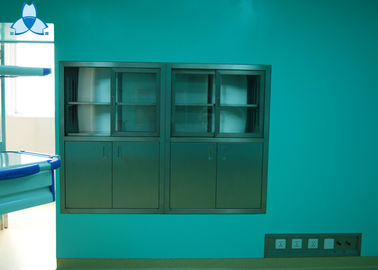 खरीदें Hospital Air Clean Custom Medicine Cabinets , Anodized Embedded Stainless Steel Medicine Cabinet online manufacture