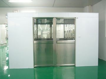 खरीदें Hidden Auto Cargo Tunnel Type Air Shower Clean Room With Double Leaf Sliding Doors online manufacture