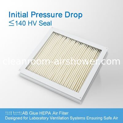 Initial Pressure Drop ≤140 HV Seal AB Glue HEPA Air Filter Designed for Laboratory Ventilation Systems Ensuring Safe Air