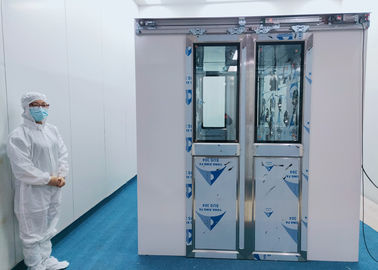 AS-2040D-2.2-AD दो पत्तियों वाले स्लाइडिंग दरवाजे के साथ स्वच्छ कमरे का वायु स्नान