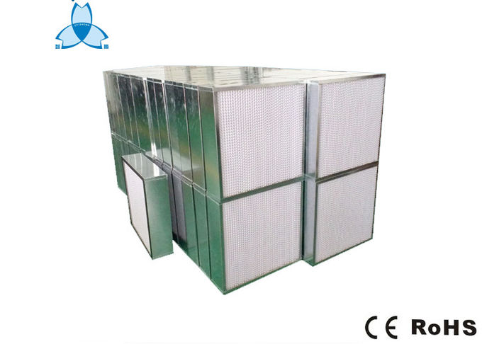 Professional Deep Pleated H13 Hepa Air Filter 0.3 Um Paper Foil For Clean Room 0