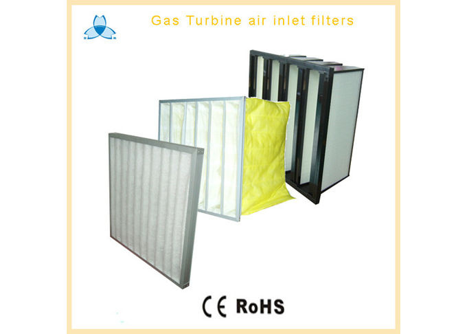 Customized Color Painted Compact Air Filter , V Type Filter For Air Purifier System 0