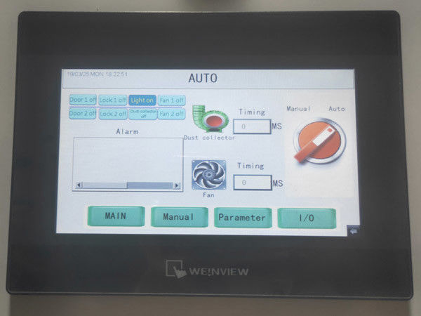 ROHS Cleanroom एयर शावर यूनिट पीएलसी और टच स्क्रीन द्वारा धूल कलेक्टर नियंत्रण के साथ कनेक्ट 1